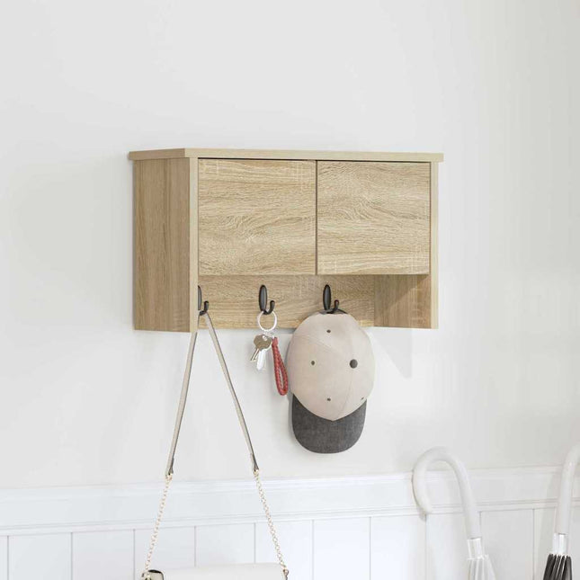 Vægmonteret Jakkeholder Vægmonteret Sonoma eg 50 x 20 x 30 cm