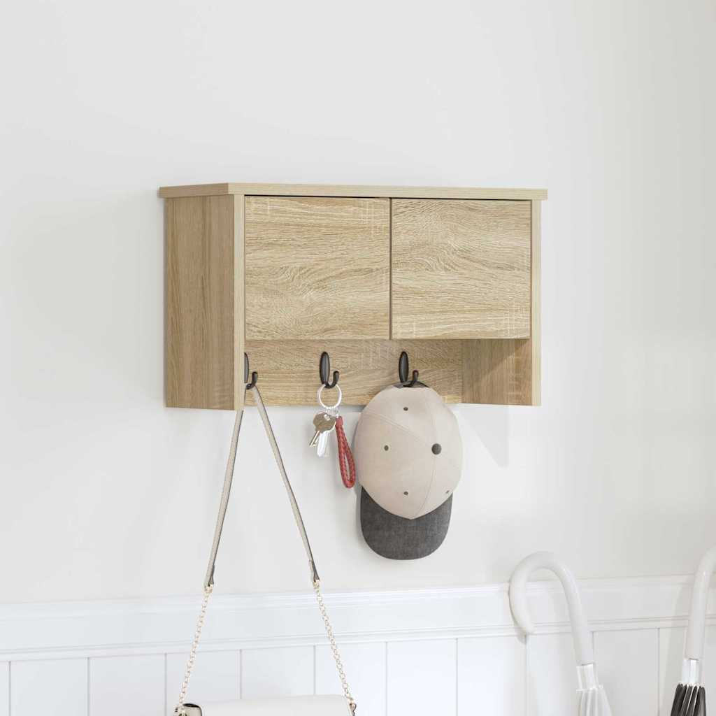 Vægmonteret Jakkeholder med hylde Sonoma eg 50 x 20 x 30 cm