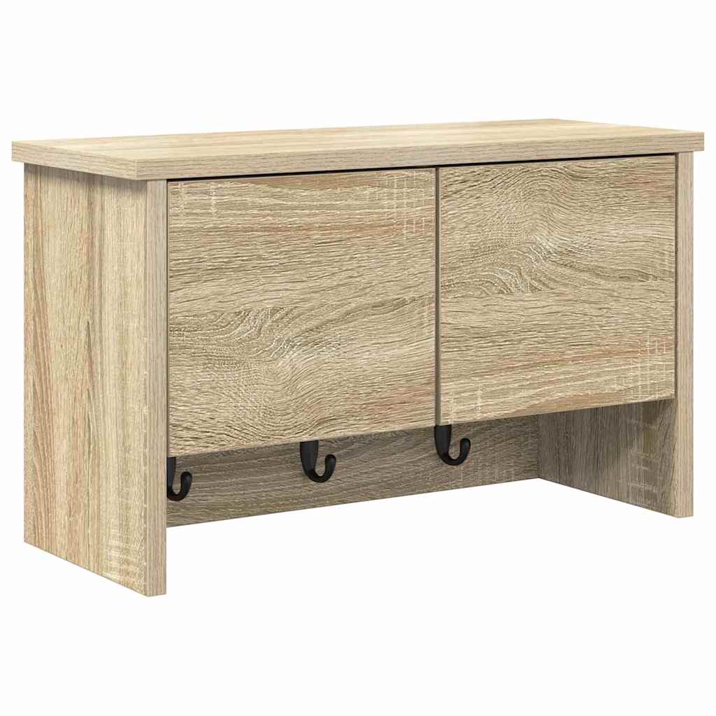 Vægmonteret Jakkeholder med hylde Sonoma eg 50 x 20 x 30 cm