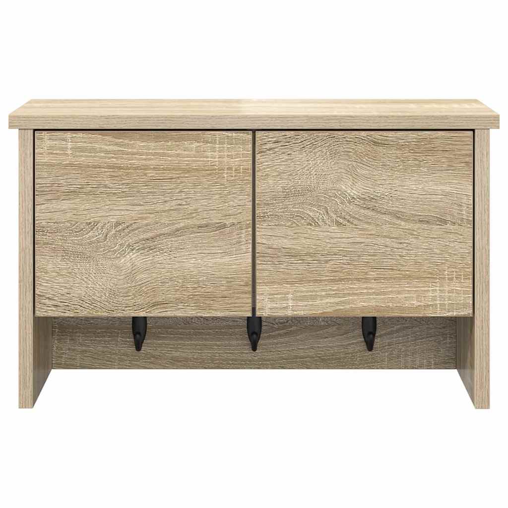 Vægmonteret Jakkeholder med hylde Sonoma eg 50 x 20 x 30 cm