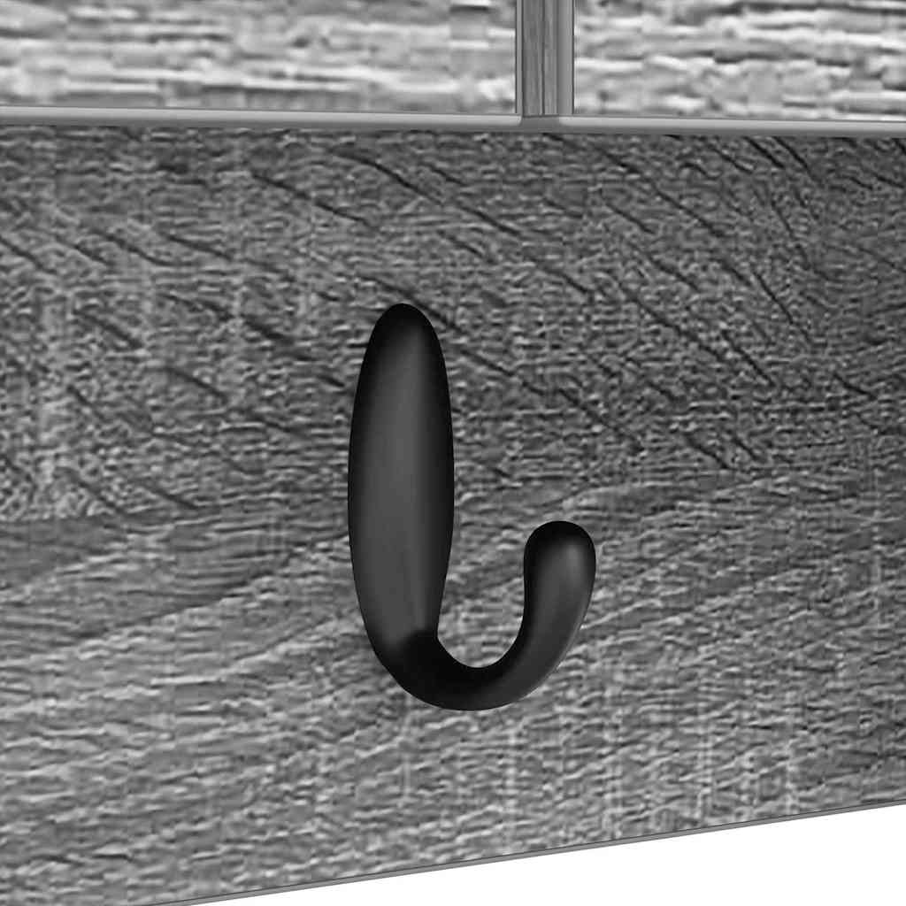 Vægmonteret Jakkeholder med hylde Grå Sonoma 50 x 20 x 30 cm