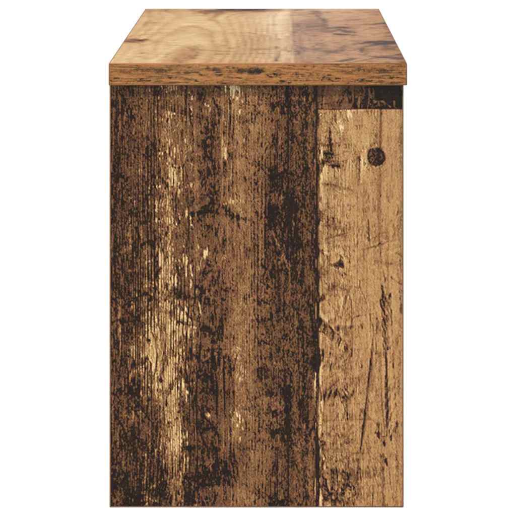 Vægmonteret Jakkeholder med hylde Gammelt træ 50 x 20 x 30 cm