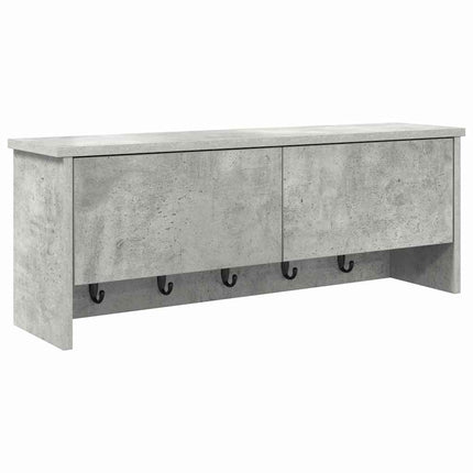 Vægmonteret Jakkeholder med hylde Beton Grå 80 x 20 x 30 cm