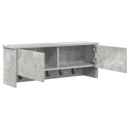 Vægmonteret Jakkeholder med hylde Beton Grå 80 x 20 x 30 cm