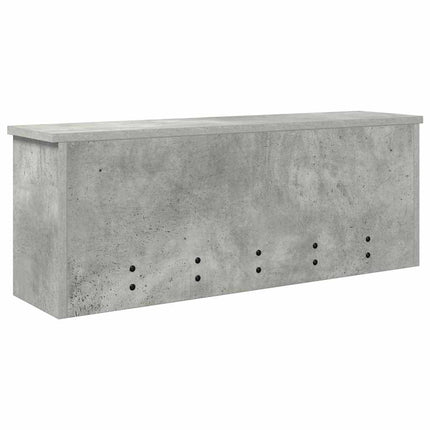 Vægmonteret Jakkeholder med hylde Beton Grå 80 x 20 x 30 cm