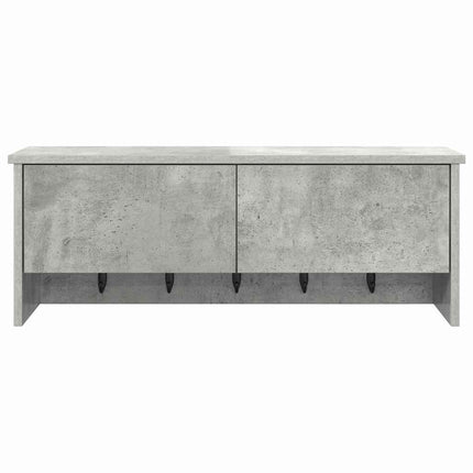 Vægmonteret Jakkeholder med hylde Beton Grå 80 x 20 x 30 cm