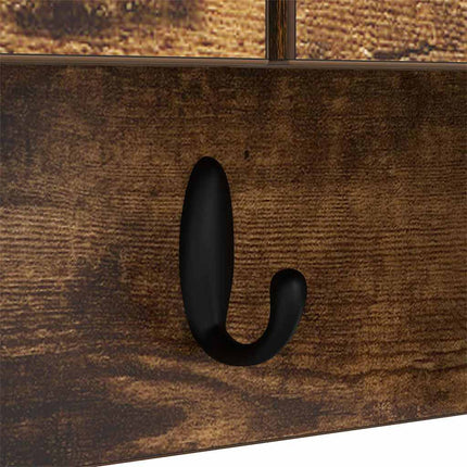 Vægmonteret Jakkeholder med hylde Røget eg 80 x 20 x 30 cm
