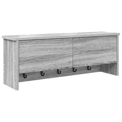 Vægmonteret Jakkeholder med hylde Grå Sonoma 80 x 20 x 30 cm