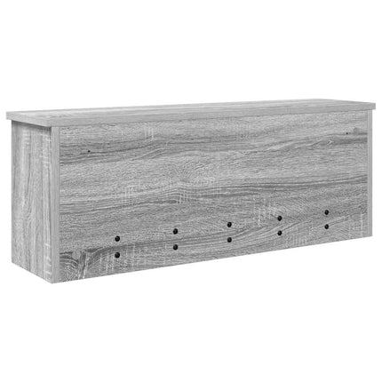 Vægmonteret Jakkeholder med hylde Grå Sonoma 80 x 20 x 30 cm