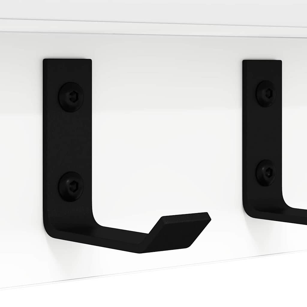 Vægmonteret Jakkeholder Vægmonteret Hvid 40 x 10,5 x 10,5 cm