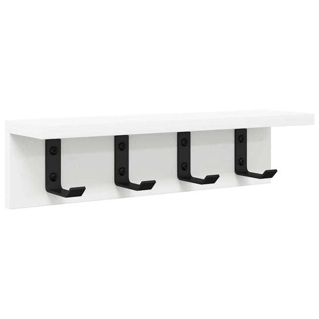 Vægmonteret Jakkeholder Vægmonteret Hvid 40 x 10,5 x 10,5 cm