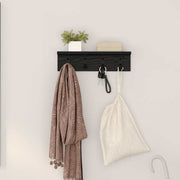 Vægmonteret Jakkeholder Vægmonteret Sort eg 40 x 10,5 x 10,5 cm