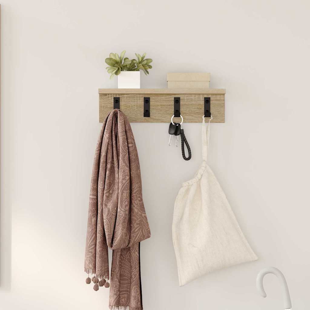 Vægmonteret Jakkeholder Sonoma eg 40 x 10,5 x 10,5 cm