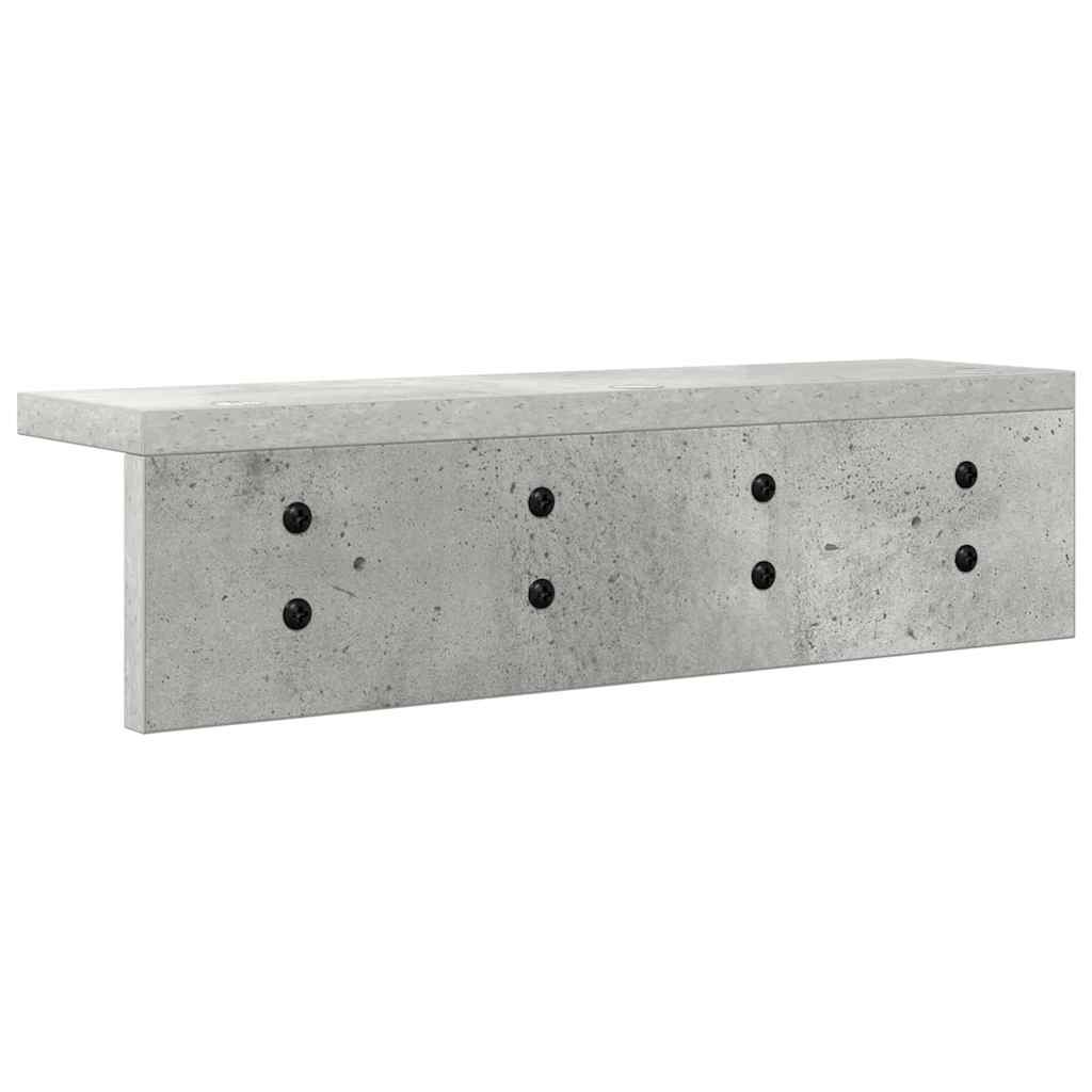 Vægmonteret Jakkeholder Beton Grå 40 x 10,5 x 10,5 cm