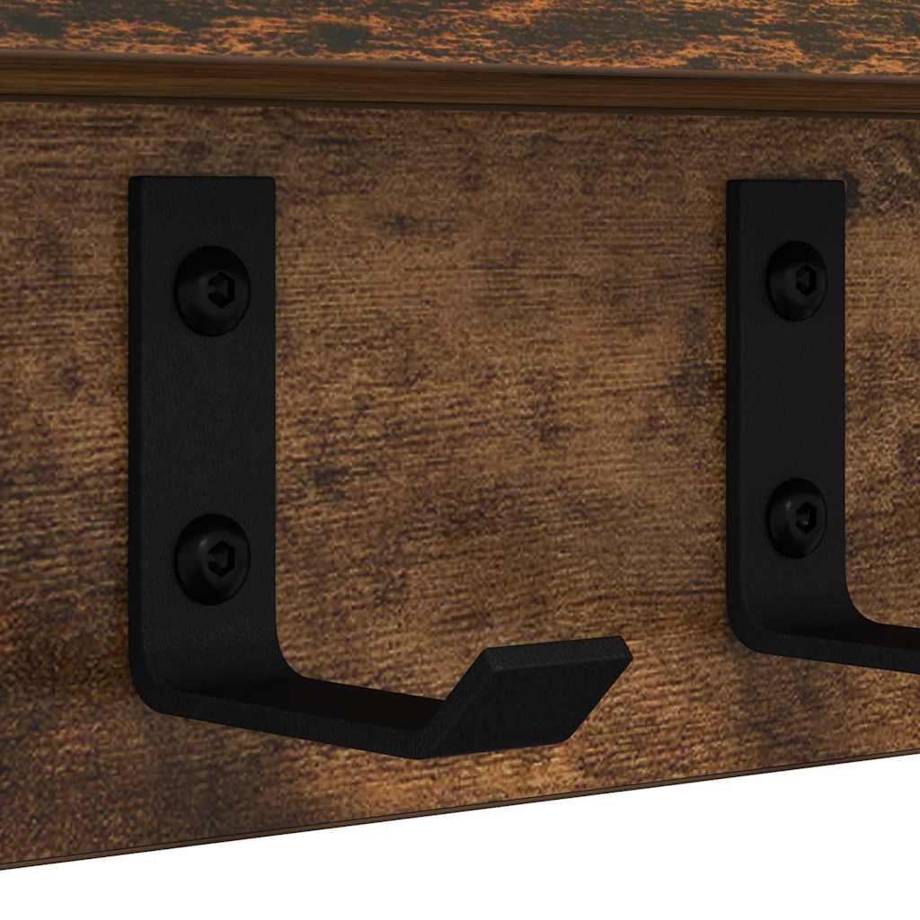 Vægmonteret Jakkeholder Røget eg 40 x 10,5 x 10,5 cm