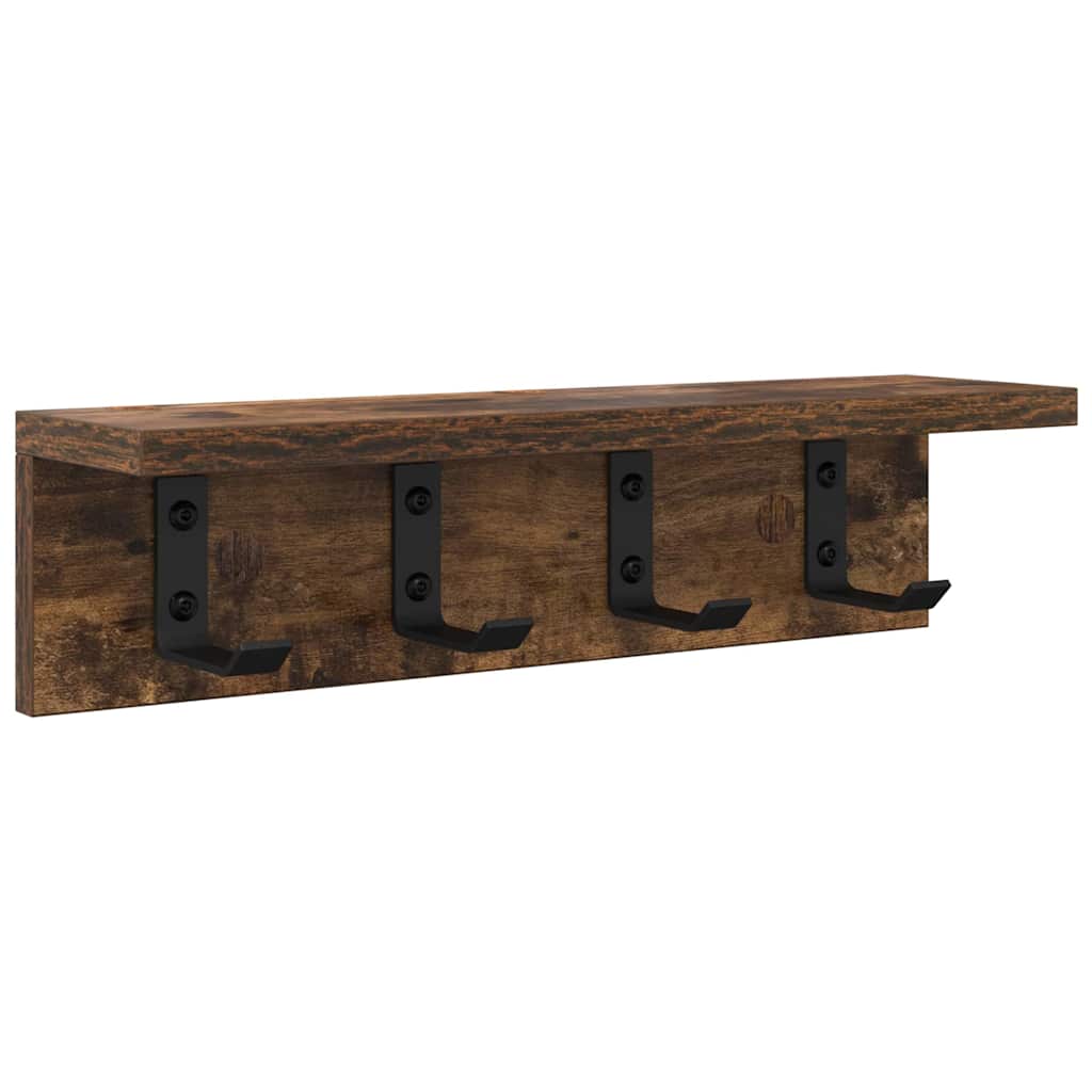 Vægmonteret Jakkeholder Røget eg 40 x 10,5 x 10,5 cm