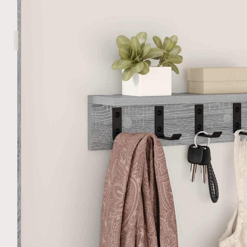 Vægmonteret Jakkeholder Grå Sonoma 40 x 10,5 x 10,5 cm