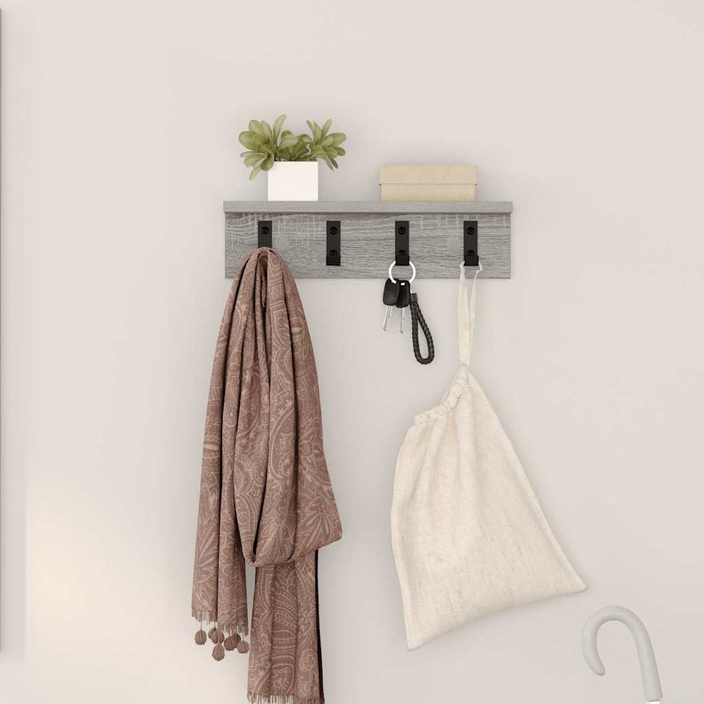Vægmonteret Jakkeholder Grå Sonoma 40 x 10,5 x 10,5 cm