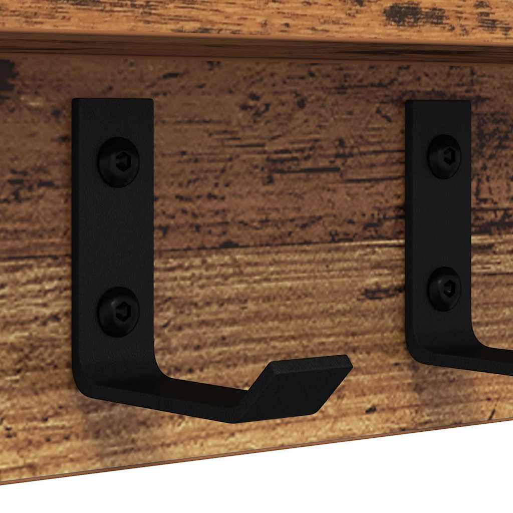 Vægmonteret Jakkeholder Gammelt træ 40 x 10,5 x 10,5 cm