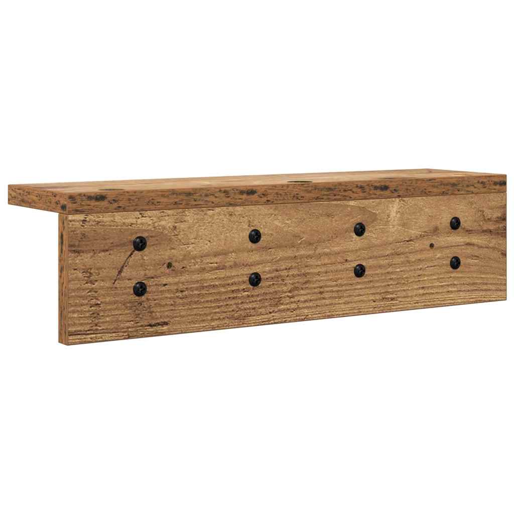 Vægmonteret Jakkeholder Gammelt træ 40 x 10,5 x 10,5 cm