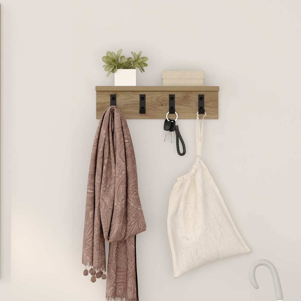 Vægmonteret Jakkeholder Artisan Egetræ 40 x 10,5 x 10,5 cm