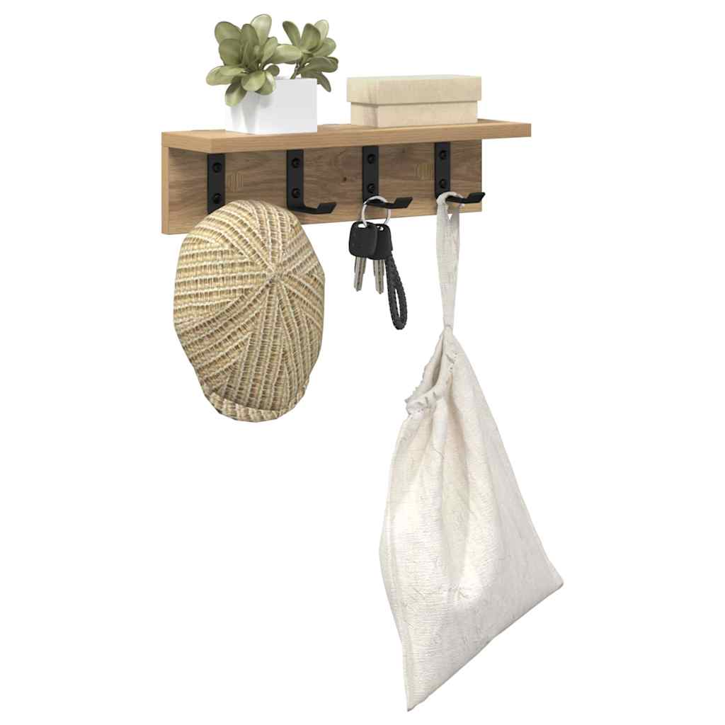Vægmonteret Jakkeholder Artisan Egetræ 40 x 10,5 x 10,5 cm