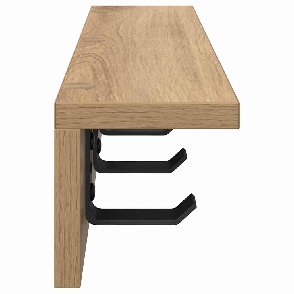 Vægmonteret Jakkeholder Artisan Egetræ 40 x 10,5 x 10,5 cm