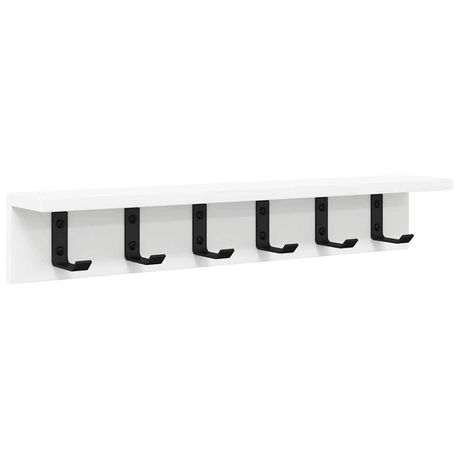Vægmonteret Jakkeholder Vægmonteret Hvid 60 x 10,5 x 10,5 cm