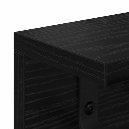 Vægmonteret Jakkeholder Vægmonteret Sort eg 60 x 10,5 x 10,5 cm