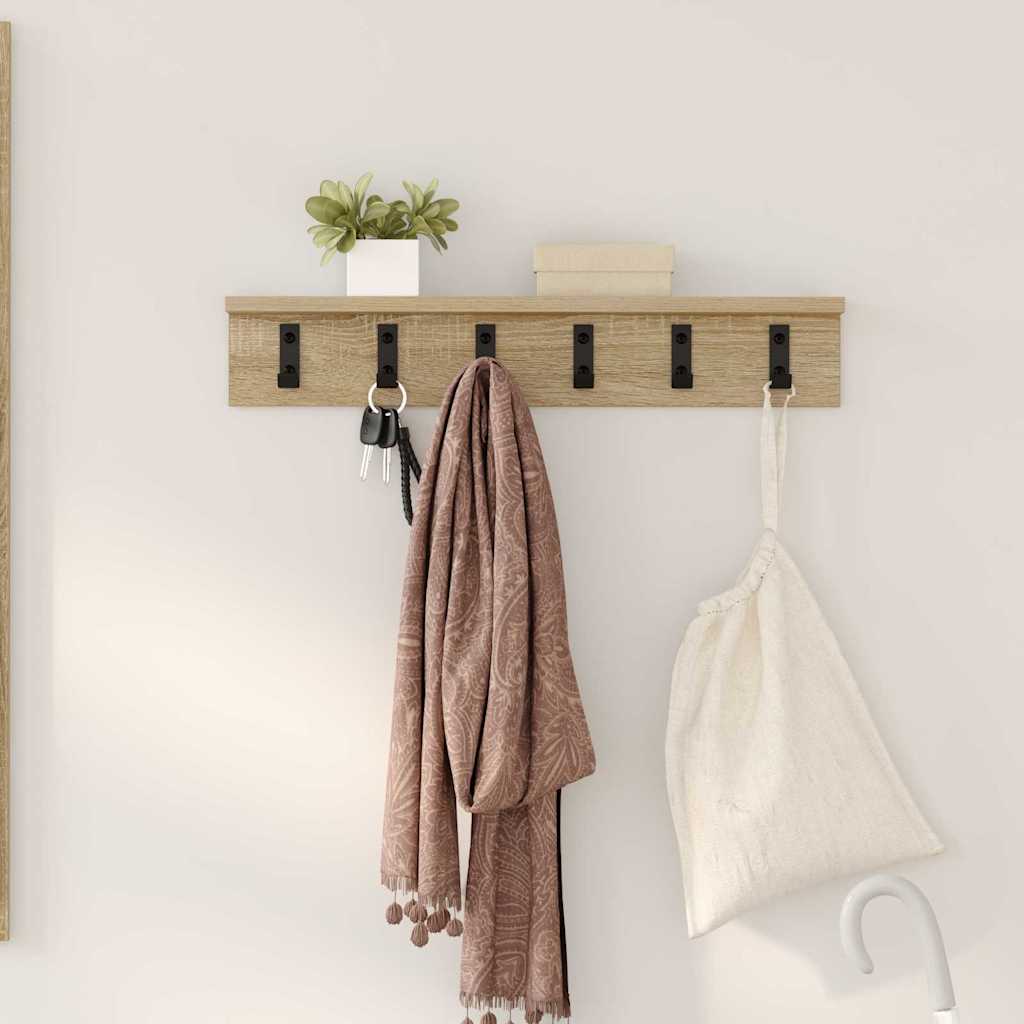Vægmonteret Jakkeholder Sonoma eg 60 x 10,5 x 10,5 cm