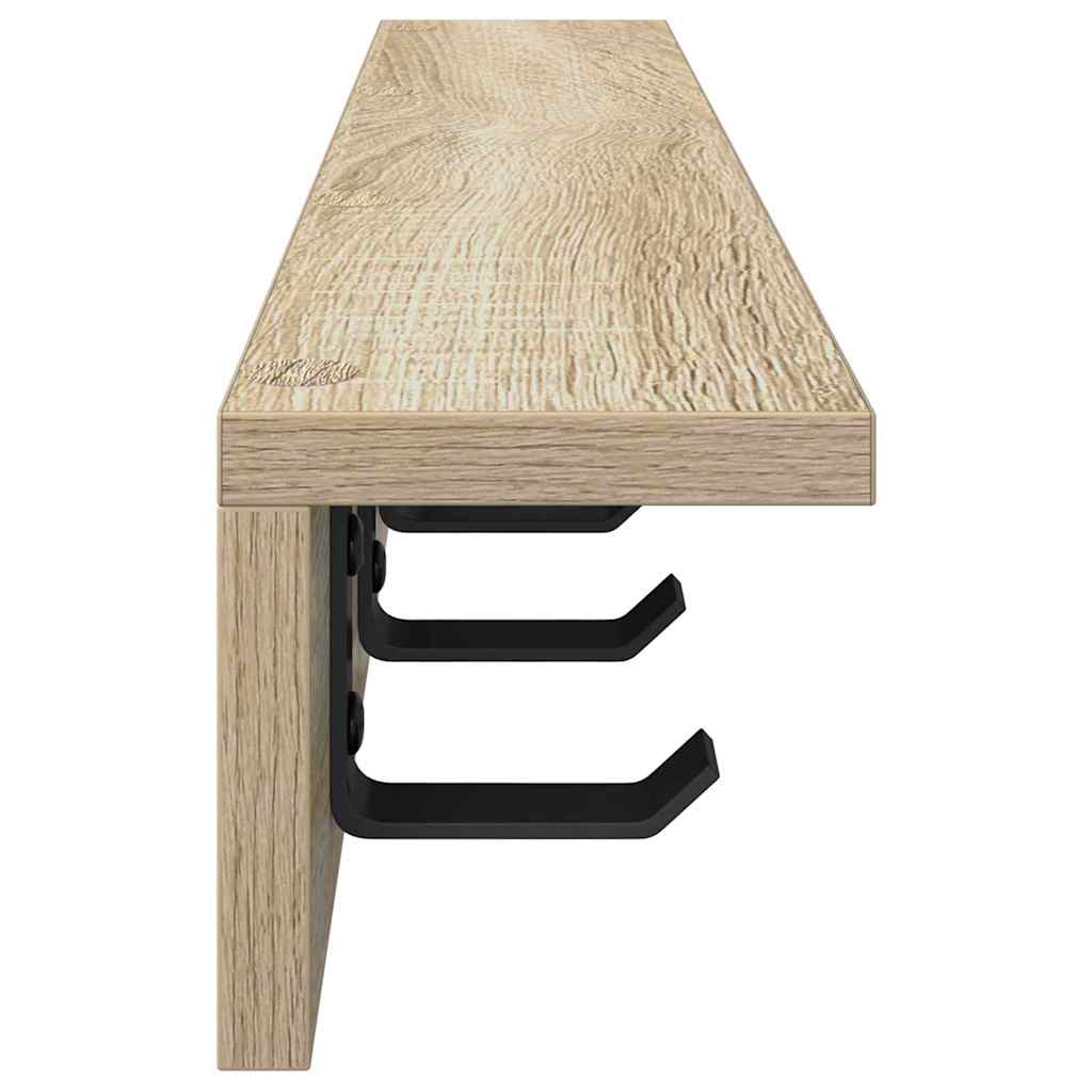 Vægmonteret Jakkeholder Sonoma eg 60 x 10,5 x 10,5 cm