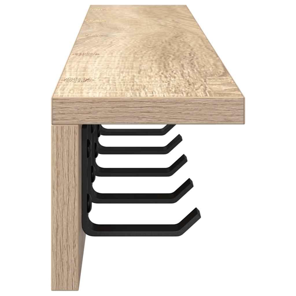 Vægmonteret Jakkeholder Sonoma eg 80 x 10,5 x 10,5 cm