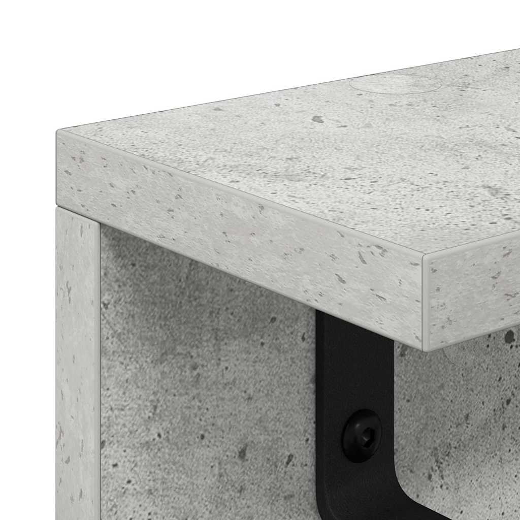 Vægmonteret Jakkeholder Beton Grå 80 x 10,5 x 10,5 cm
