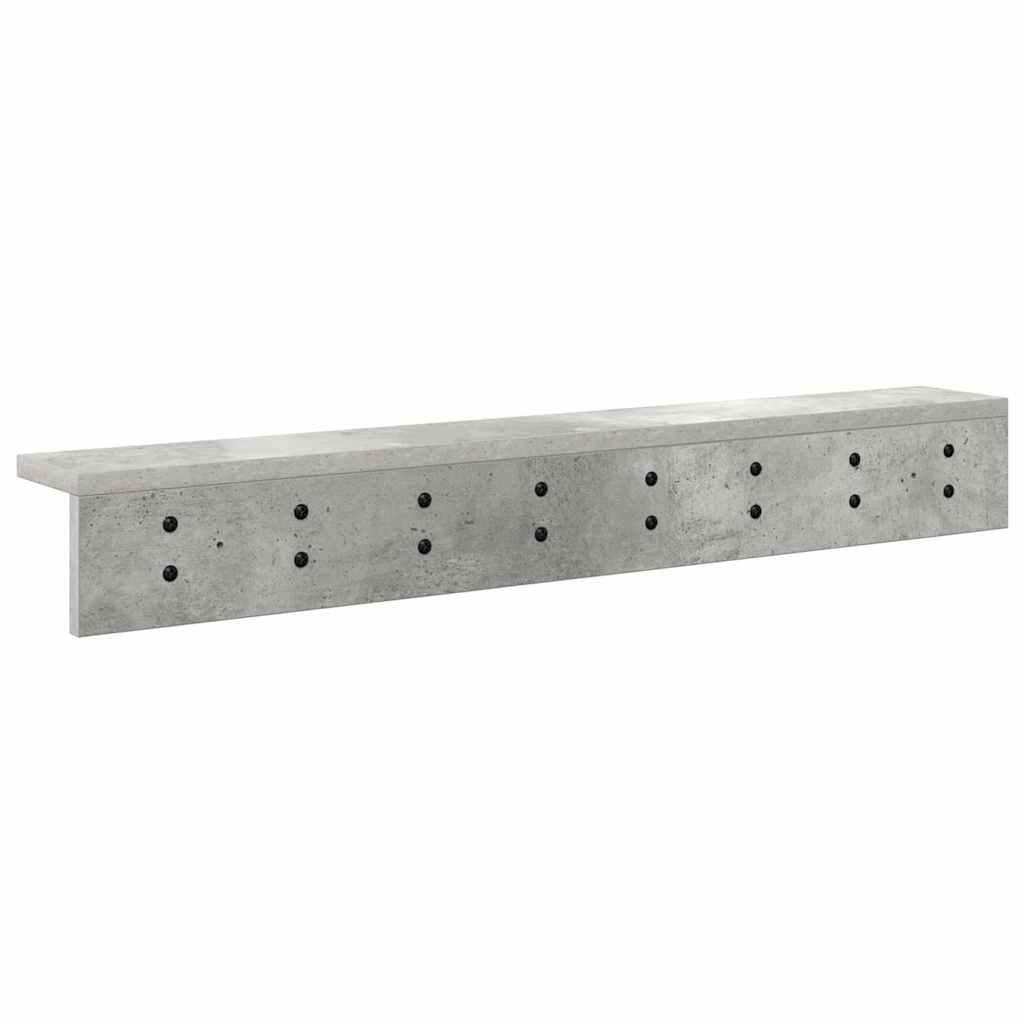 Vægmonteret Jakkeholder Beton Grå 80 x 10,5 x 10,5 cm