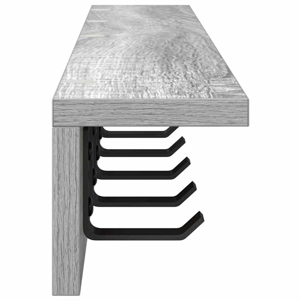 Vægmonteret Jakkeholder Grå Sonoma 80 x 10,5 x 10,5 cm