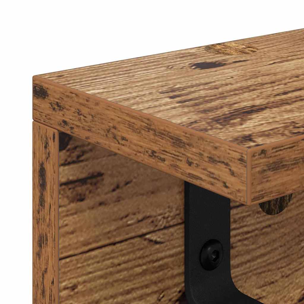 Vægmonteret Jakkeholder Gammelt træ 80 x 10,5 x 10,5 cm