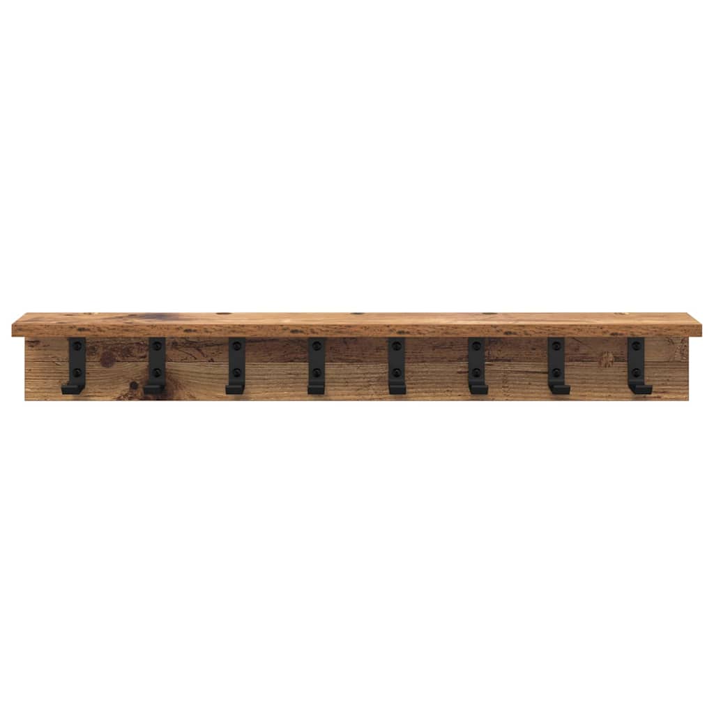 Vægmonteret Jakkeholder Gammelt træ 80 x 10,5 x 10,5 cm