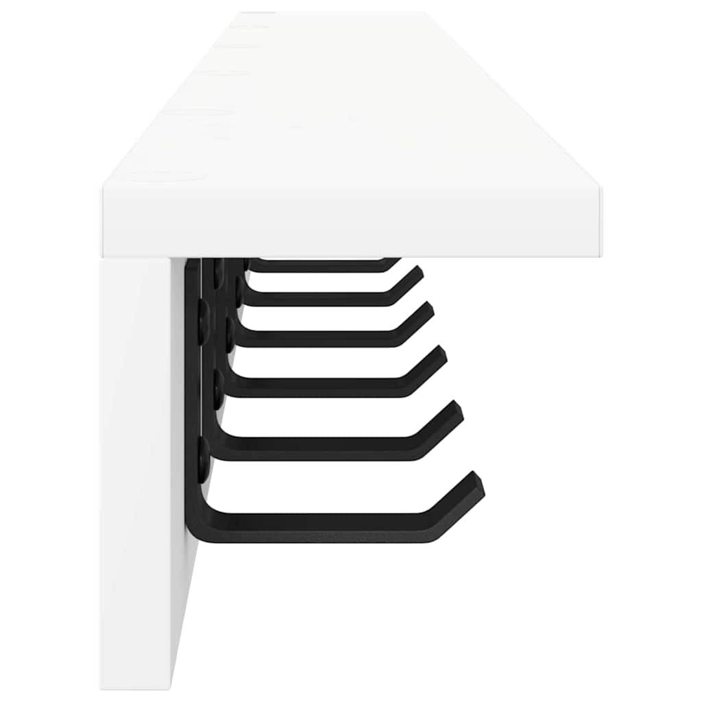 Vægmonteret Jakkeholder med hylde Hvid 100 x 10.5 x 10.5 cm