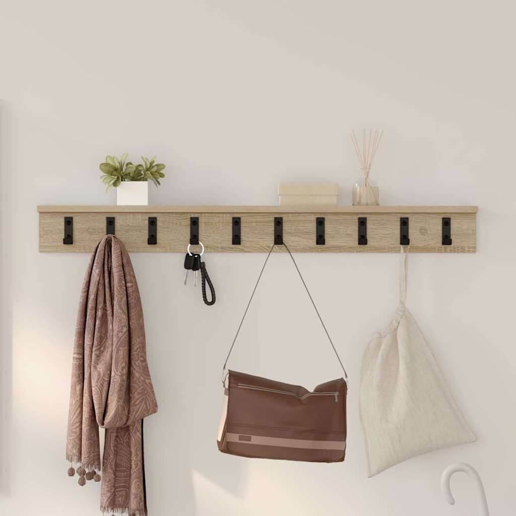 Vægmonteret Jakkeholder Sonoma eg 100 x 10,5 x 10,5 cm