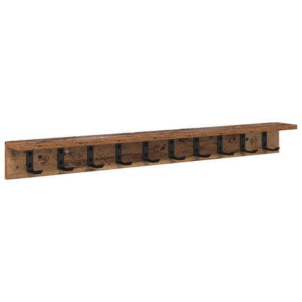 Vægmonteret Jakkeholder Gammelt træ 100 x 10,5 x 10,5 cm