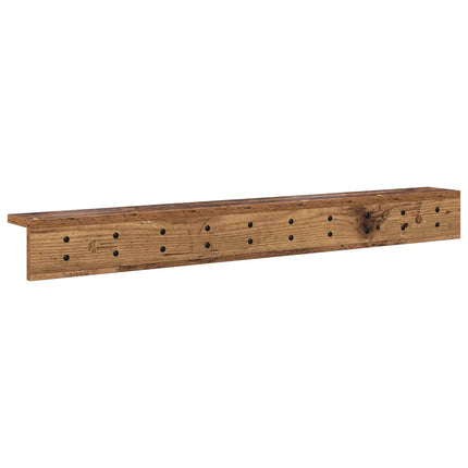 Vægmonteret Jakkeholder Gammelt træ 100 x 10,5 x 10,5 cm