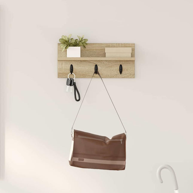 Vægmonteret Jakkeholder Vægmonteret Sonoma eg 40 x 10,5 x 18 cm
