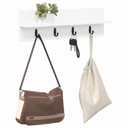 Vægmonteret Jakkeholder Vægmonteret Hvid 60 x 10,5 x 18 cm