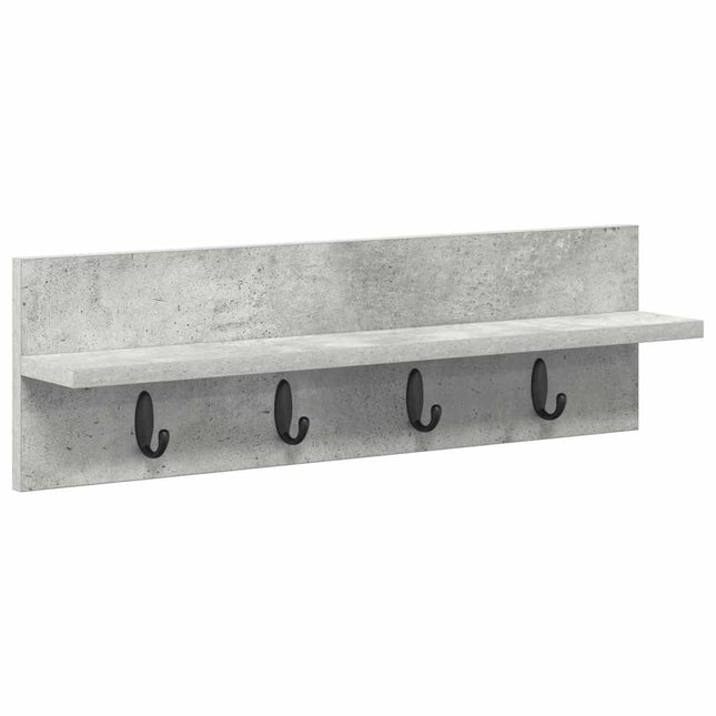 Vægmonteret Jakkeholder Vægmonteret Beton Grå 60 x 10,5 x 18 cm
