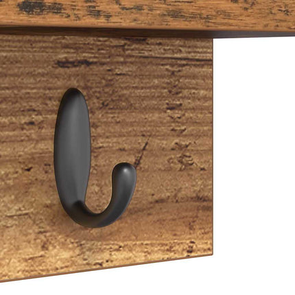 Vægmonteret Jakkeholder Gammelt træ 60 x 10,5 x 18 cm
