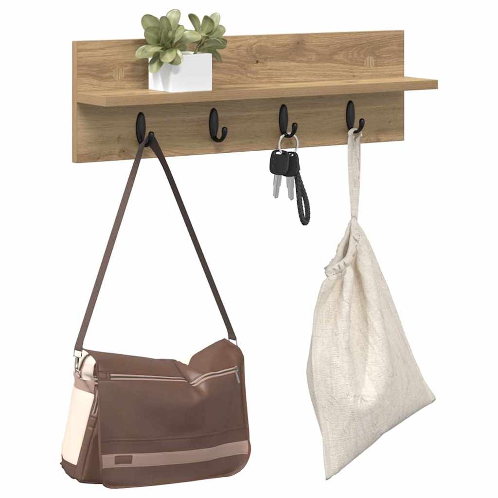 Vægmonteret Jakkeholder Artisan Egetræ 60 x 10,5 x 18 cm