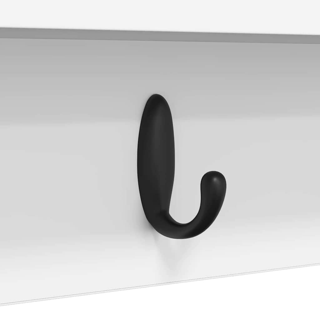 Vægmonteret Jakkeholder Hvid 80 x 10,5 x 18 cm Konstrueret træ