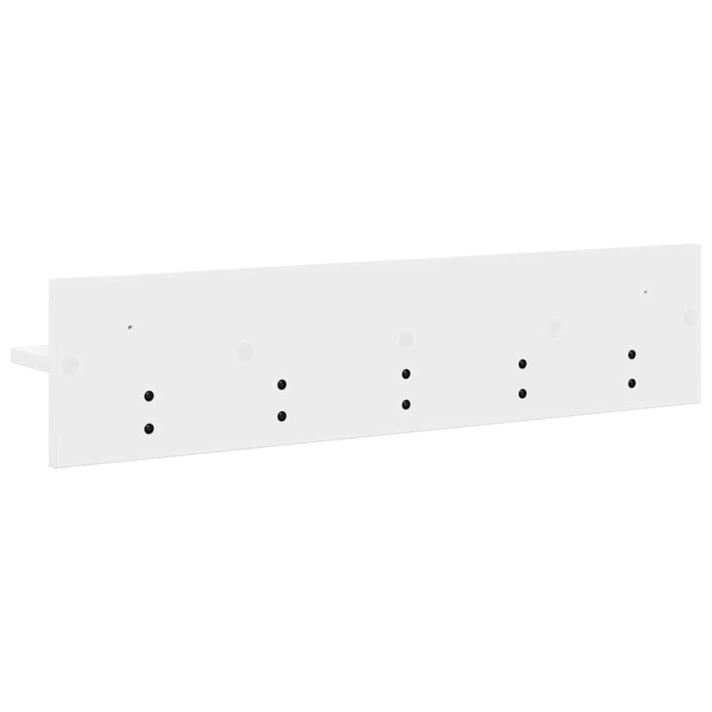Vægmonteret Jakkeholder Hvid 80 x 10,5 x 18 cm Konstrueret træ