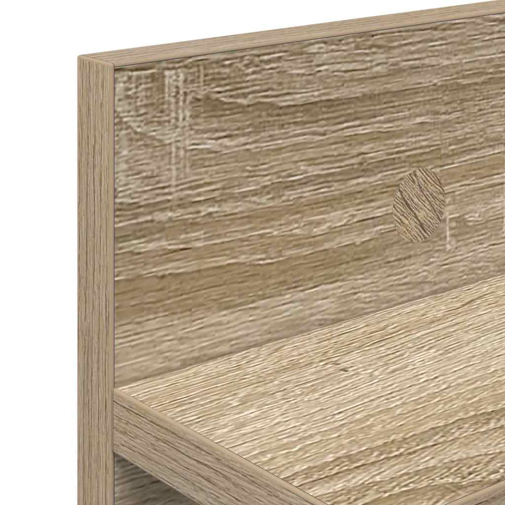 Vægmonteret Jakkeholder med hylde Sonoma-eg 80 x 10.5 x 18 cm