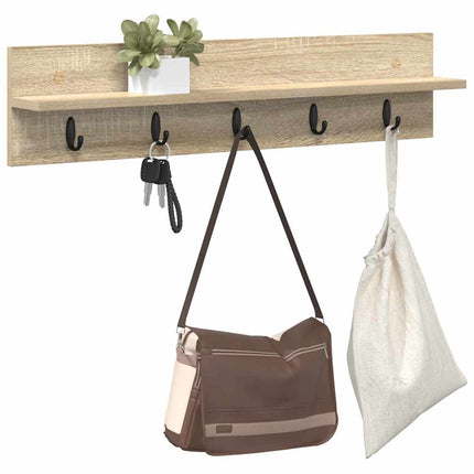 Vægmonteret Jakkeholder Vægmonteret Sonoma eg 80 x 10,5 x 18 cm